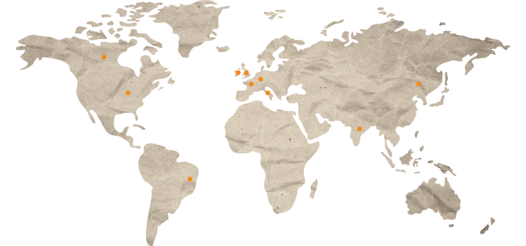 map of the world showing the locations of Tennants Group activities